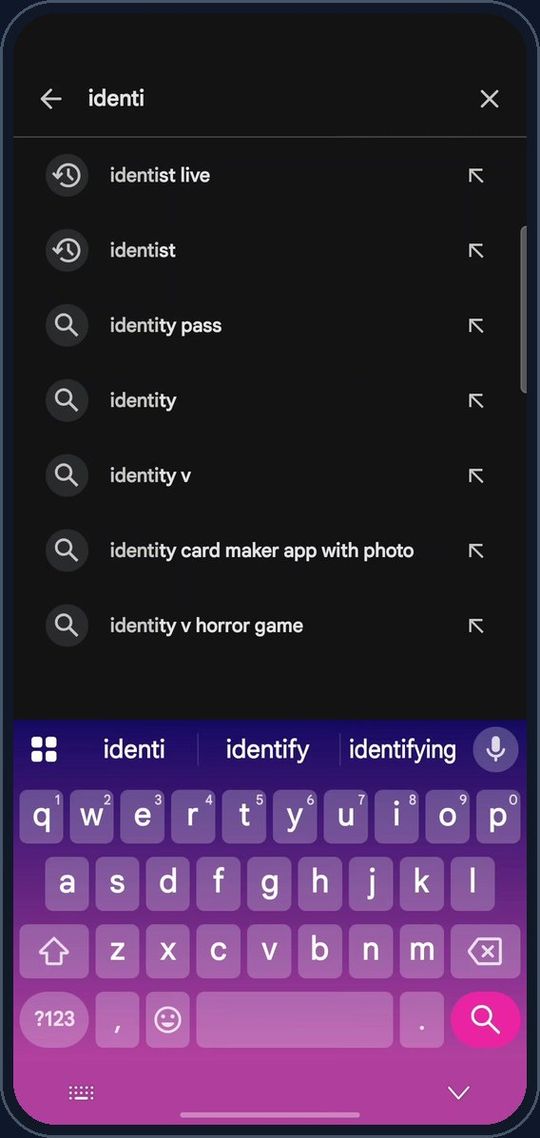 Search for iDentist.Live — iDentist.Live on an Android phone