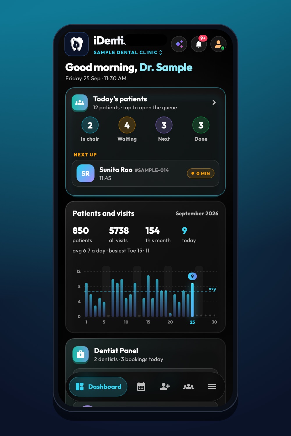 What happens when the internet comes back — iDentist.Live on a phone