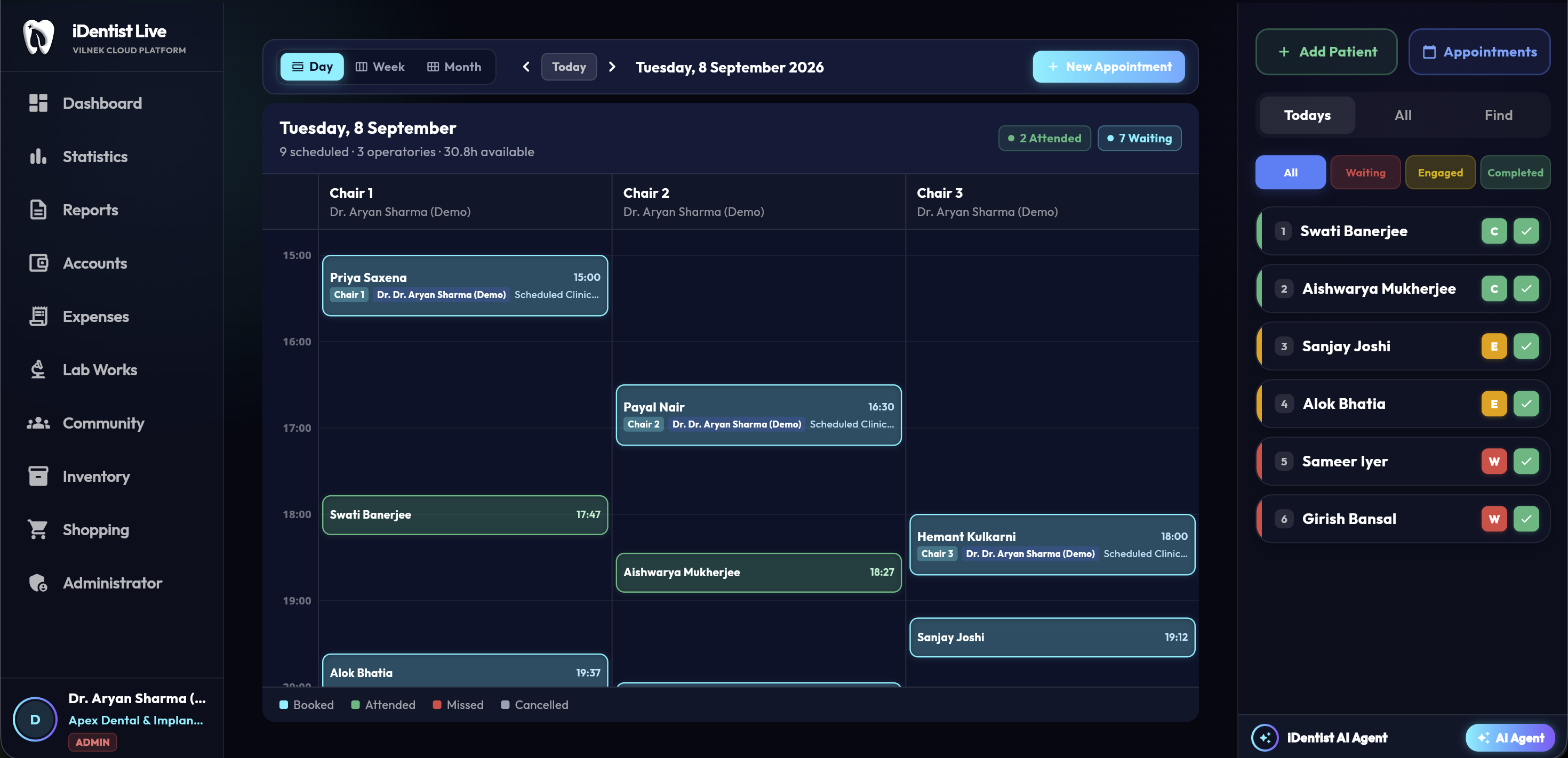 iDentist.Live Platform Interface Showcase