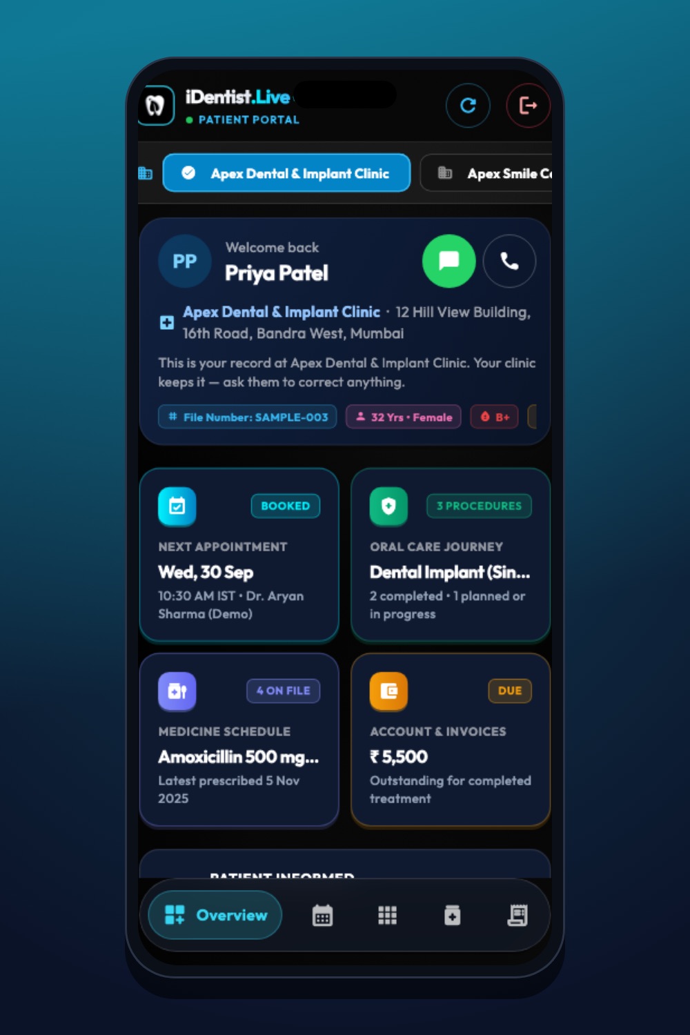 Offline work, privacy and trust — iDentist.Live on a phone