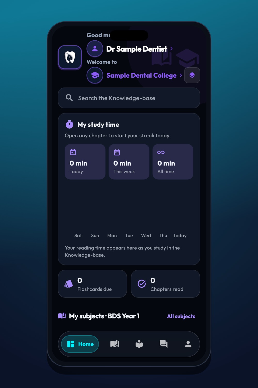 A 30-minute study routine — iDentist.Live on a phone